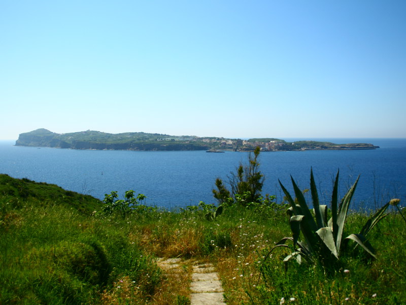  Vista di Ventotene dall'isola di Santo Stefano
